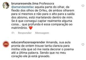 Depoimento de aluno