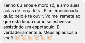 Depoimento de aluno